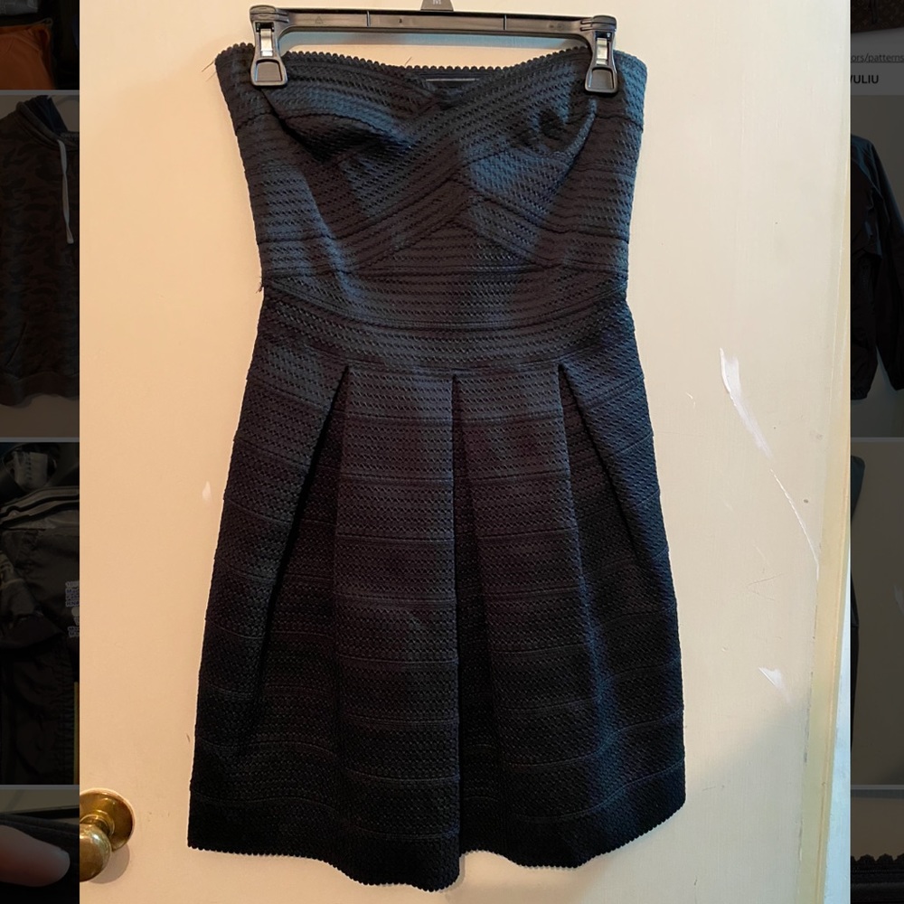 Strapless black dress
